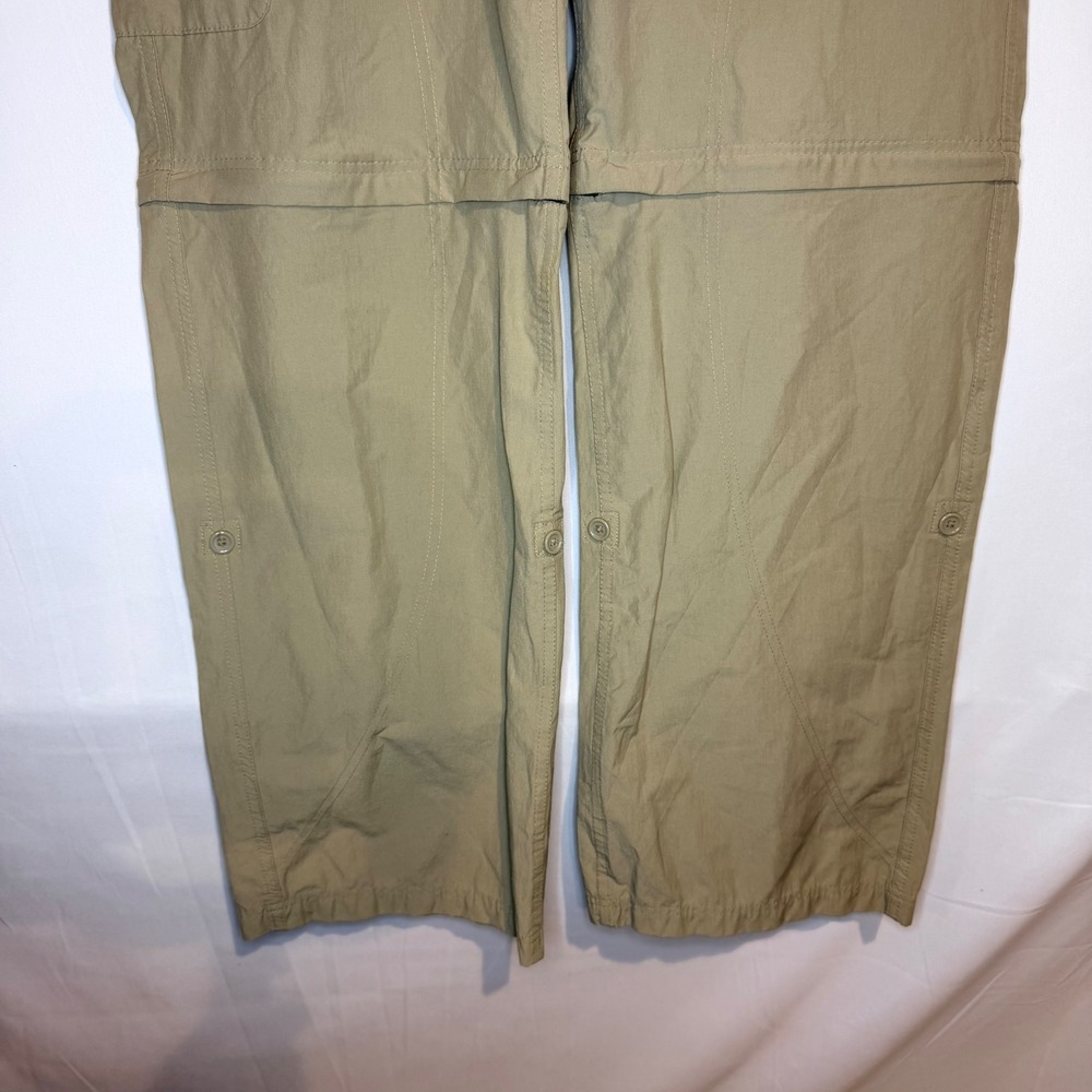 Danskin Now Womens Khaki Tan Convertible Zip Off Cargo Hiking Pants Size M 8 10 - Picture 2 of 9